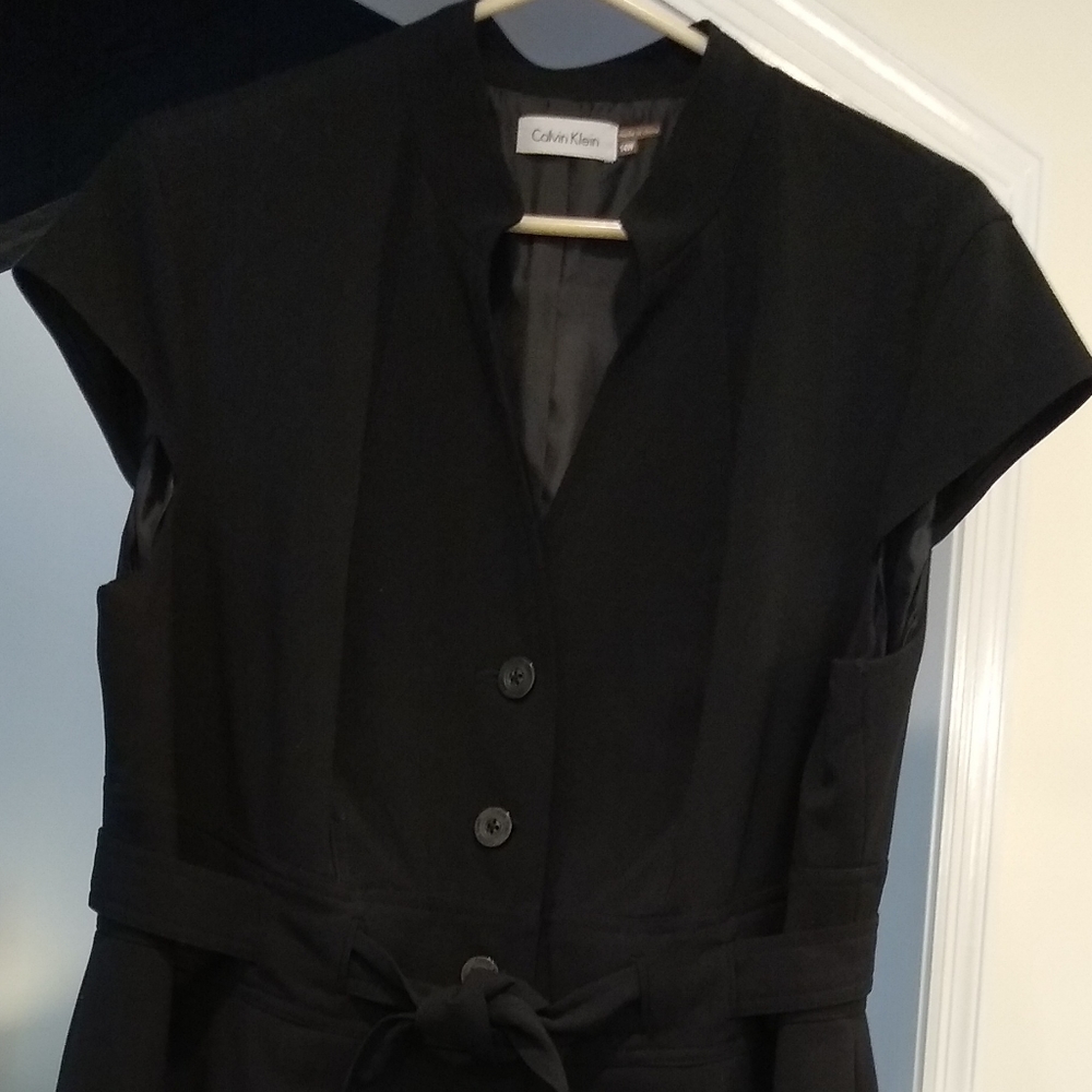 Calvin Klein Black Asymmetrical Dress